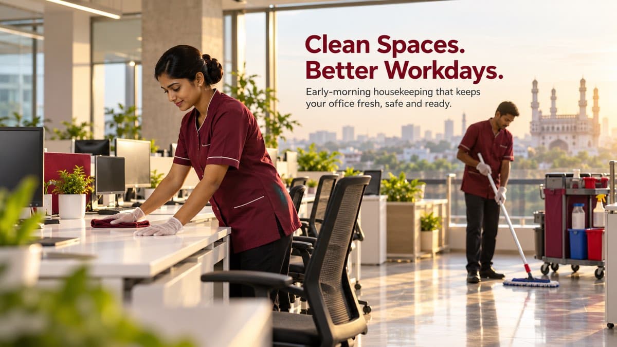 Office cleaning services in Hyderabad — daily, weekly and monthly checklist